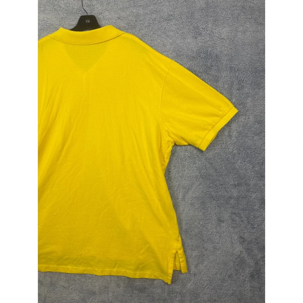 Polo Ralph Lauren Mens 3XB Yellow Short Sleeve Pony Logo Pique Polo Shirt